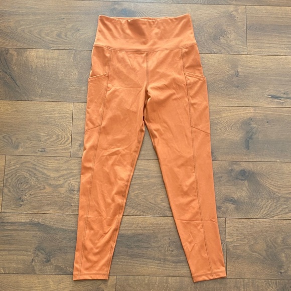 American Eagle The Everything Pocket Leggings Brown Tan Double Pocket M Regular - Picture 2 of 5